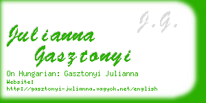 julianna gasztonyi business card